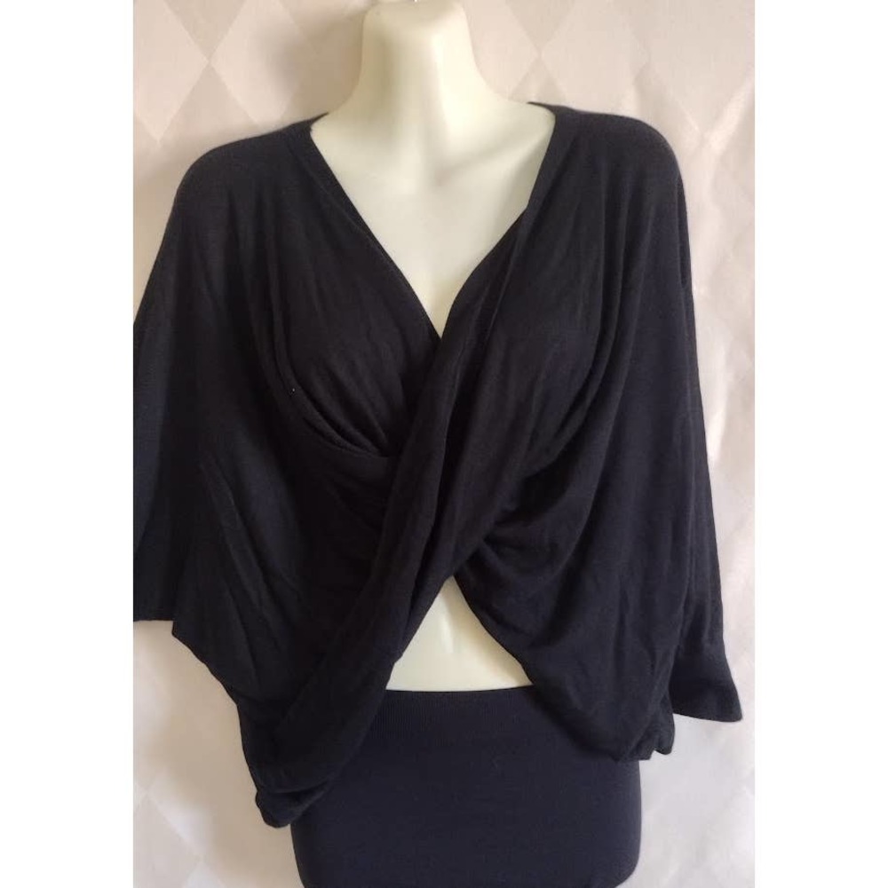 Midori Styles Natural Bamboo Knit Front Twist Sweater